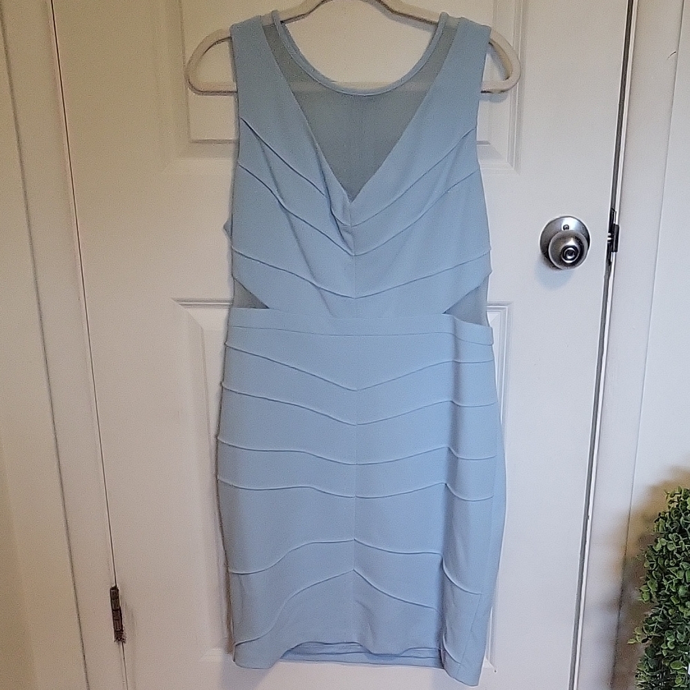 Guess Elegant Blue Sleeveless Dress